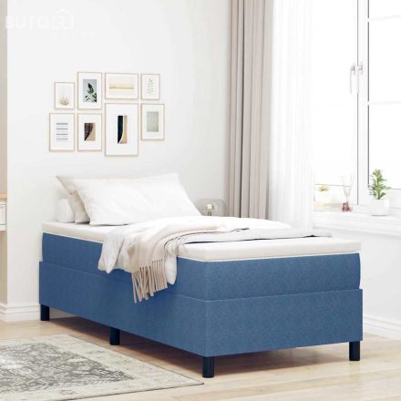 vidaXL Boxspring Ágy Kék Egyszemélyes Corduroy Szövet