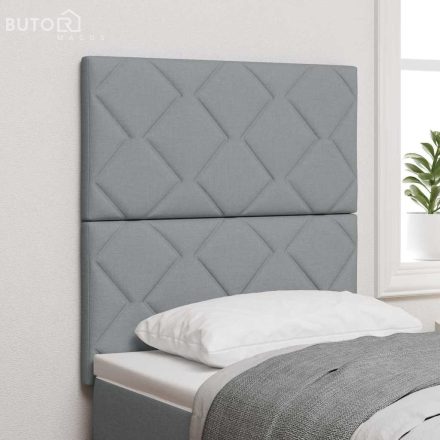 vidaXL Szövet Fejtámla Argyle fejtámlával Világosszürke 80 cm szövet
