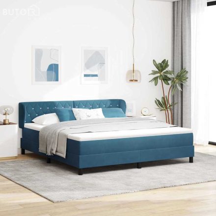 vidaXL Box Spring Ágy Matraccal Sötétszürke 80x200 cm Bársonyos