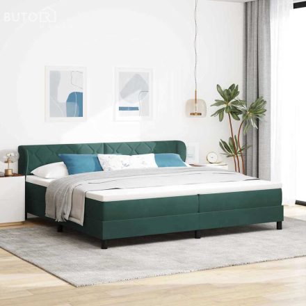 vidaXL Box Spring Ágy Matraccal Sötétszürke 80x200 cm Bársonyos