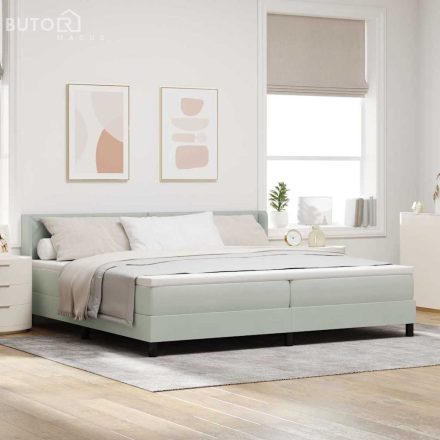 vidaXL Box Spring ágy matraccal fekete 100x200 cm bársonyos matracmal