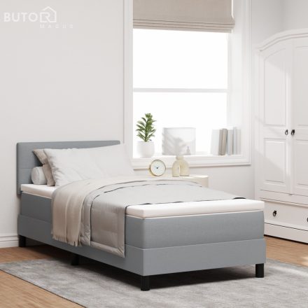 vidaXL Boxspring Ágy Matrac Kép világító Szürke 100x200 cm Szövet