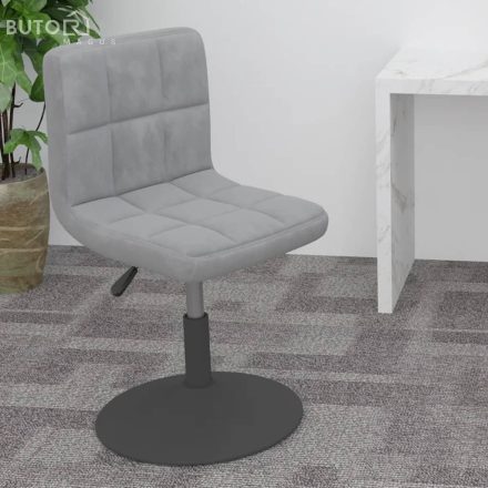 vidaXL világosszürke bársony forgó bárszék