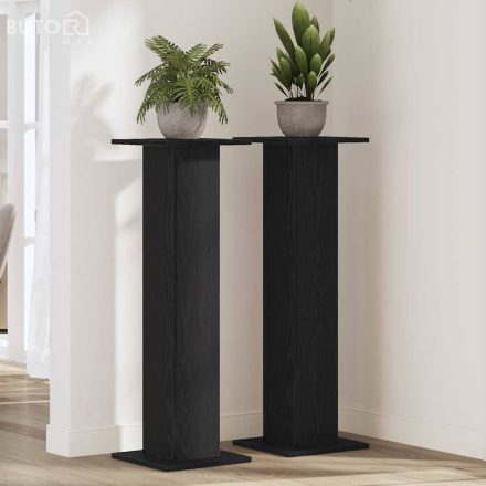 vidaXL Növényállvány 2 pcs Fekete tölgy 30 x 30 x 95 cm Faanyag
