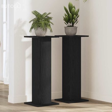 vidaXL Növényállvány 2 pcs Musta tammi 30 x 30 x 80 cm Faanyag