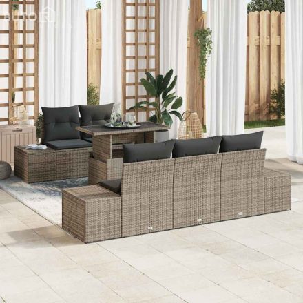 vidaXL Kerti Kanapé Szett párnával 6 pcs Szürke 100 x 55 x 73 cm
