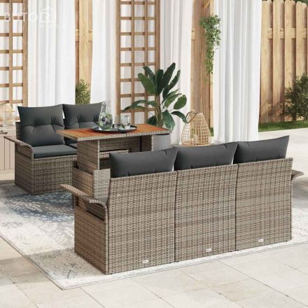 vidaXL Kerti Kanapé Szett párnával 6 pcs Szürke 100 x 55 x 73 cm