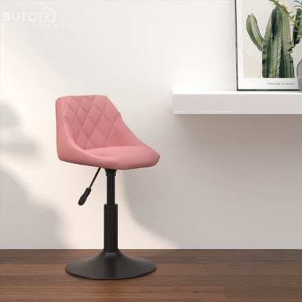 vidaXL Bárszék Rózsaszín 46x44x(62,5-77,5) cm Velúr