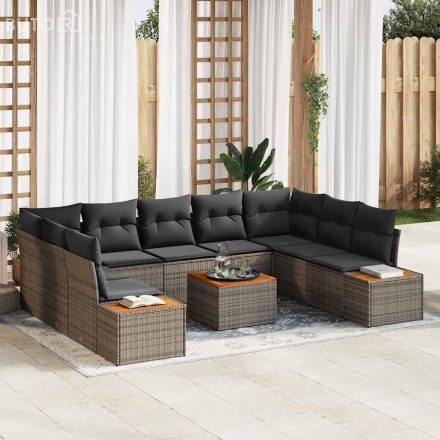 vidaXL Kerti Kanapé Szett 6 pcs Szürke 289 x 209 x 85 cm Poli rattan