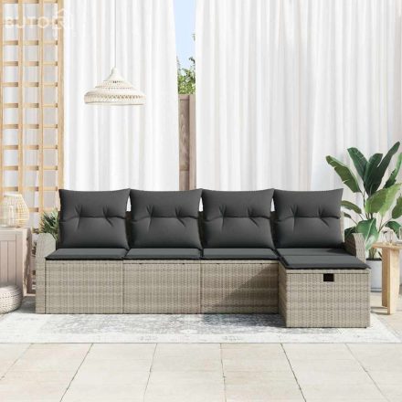 vidaXL Kerti Kanapé Szett 5 pcs Világosszürke 234 x 117 x 85 cm