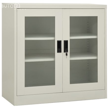 vidaXL világosszürke acél irodai szekrény 90 x 40 x 90 cm