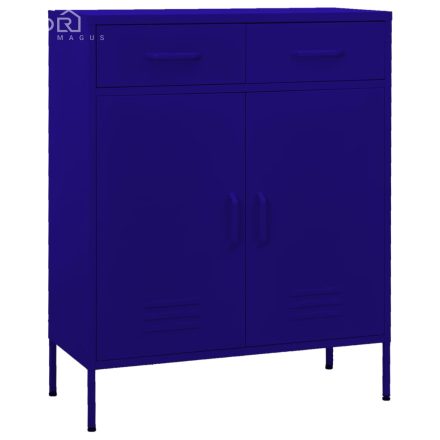 vidaXL tengerészkék acél tárolószekrény 80 x 35 x 101,5 cm