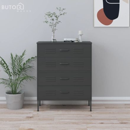 vidaXL antracitszürke acél fiókos szekrény 80 x 35 x 101,5 cm