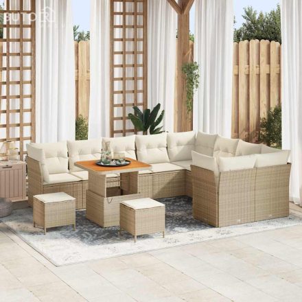 vidaXL Kerti Kanapé Szett 12 pcs bézs és krémszínű 80 x 80 x 71 cm