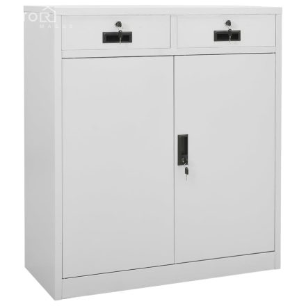 vidaXL világosszürke acél irodai szekrény 90 x 40 x 102 cm
