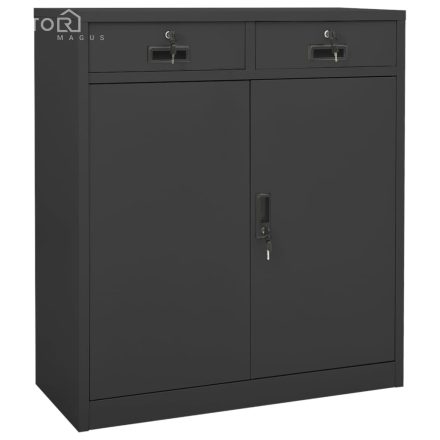 vidaXL antracitszürke acél irodai szekrény 90 x 40 x 102 cm