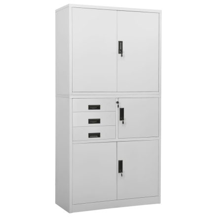 vidaXL világosszürke acél irodai szekrény 90 x 40 x 180 cm