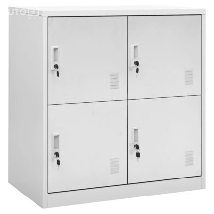 vidaXL világosszürke acél zárható szekrény 90 x 45 x 92,5 cm