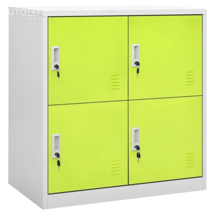 vidaXL világosszürke-zöld acél zárható szekrény 90 x 45 x 92,5 cm