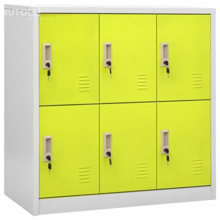 vidaXL világosszürke-zöld acél zárható szekrény 90 x 45 x 92,5 cm