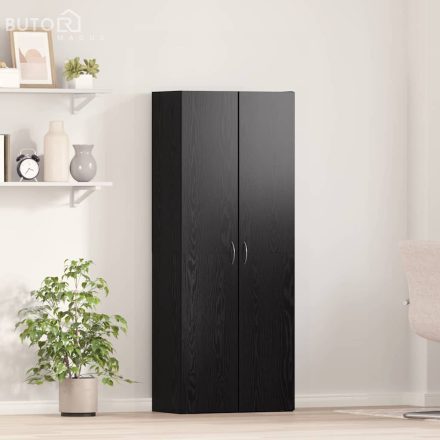 vidaXL Fekete Tölgy Felső Szekrény - 60 x 32 x 153 cm - Műszaki fa