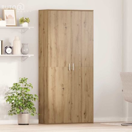 vidaXL Highboard kézműves tölgy 80 x 35 x 180 cm Faanyag