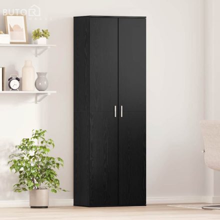 vidaXL Highboard Musta tammi 60 x 35 x 180 cm Faanyag