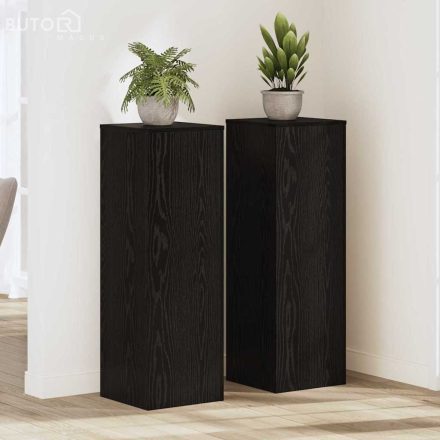 vidaXL Növényállvány 2 pcs Musta tammi 33 x 33 x 100 cm Faanyag