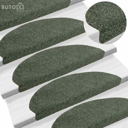 vidaXL 20 db öntapadós lépcsőszőnyeg 65 x 21 x 4 cm zöld, nagy félkör