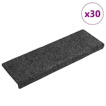 vidaXL öntapadós lépcsőszőnyegek 30 db 65 x 21 x 4 cm szürke téglalap alakú széllel