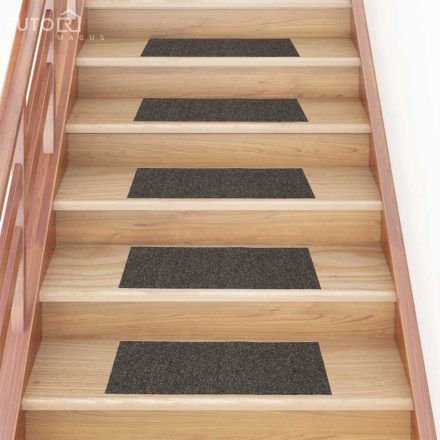 vidaXL öntapadós lépcsőszőnyegek 30 db 60 x 25 cm antracitszürke téglalap alakú