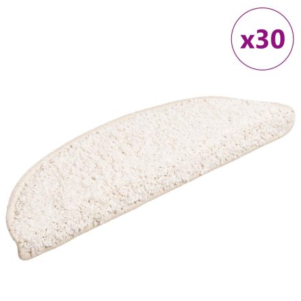 vidaXL 30 db fehér lépcsőszőnyeg 56x17x3 cm
