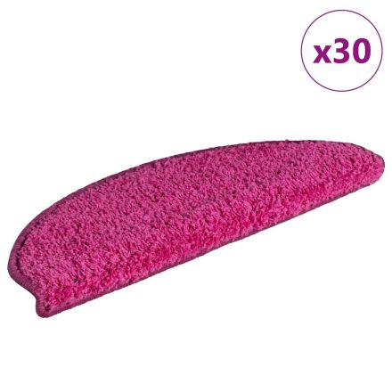 vidaXL 30 db rózsaszín, félkör alakú, nagy lépcsőszőnyeg 65 x 21 x 4 cm