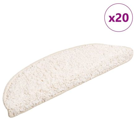 vidaXL 20 db fehér lépcsőszőnyeg 56x17x3 cm