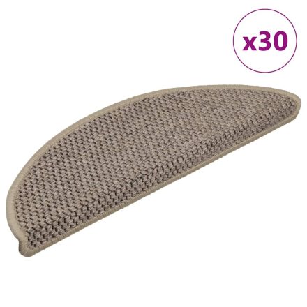 vidaXL 30 db lépcsőszőnyegek öntapadós szizál kinézetű 56x17x3 cm