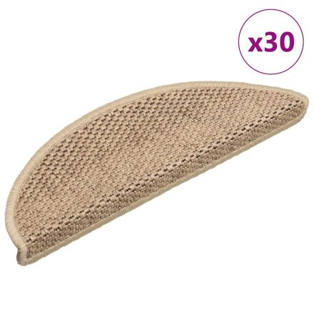 vidaXL 30 db lépcsőszőnyegek öntapadós szizál kinézetű 56x17x3 cm