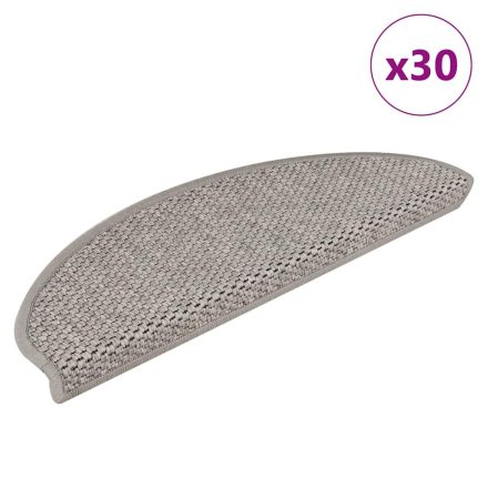 vidaXL 30 db lépcsőszőnyegek öntapadós szizál kinézetű 65x21x4 cm