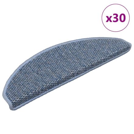 vidaXL 30 db kék lépcsőszőnyegek öntapadós szizál kinézetű 65x21x4 cm