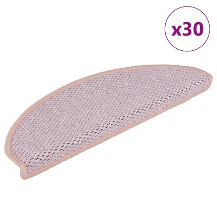 vidaXL 30 db lépcsőszőnyegek öntapadós szizál kinézetű 65x21x4 cm