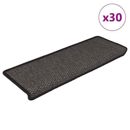 vidaXL 30 db lépcsőszőnyegek öntapadós szizál kinézetű 65x21x4 cm