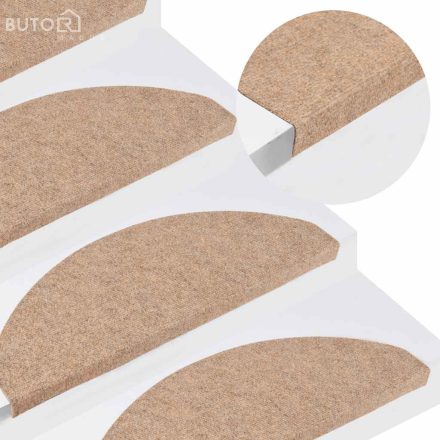 vidaXL 30 db bézs öntapadó lépcsőszőnyeg 65 x 22,5 x 3,5 cm