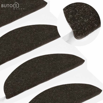 vidaXL 20 db antracitszürke öntapadó lépcsőszőnyeg 56 x 17 x 3 cm