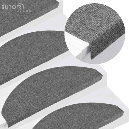 vidaXL 30 db szürke öntapadó lépcsőszőnyeg 65 x 22,5 x 3,5 cm