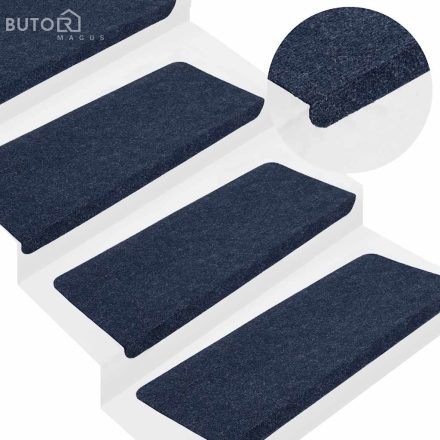 vidaXL 30 db kék öntapadó lépcsőszőnyeg 65x24,5x3,5 cm