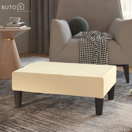 vidaXL krémszínű műbőr lábzsámoly 78 x 56 x 32 cm 
