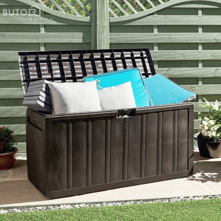 vidaXL barna párnatároló láda 117 x 45,5 x 57,5 cm 270 L
