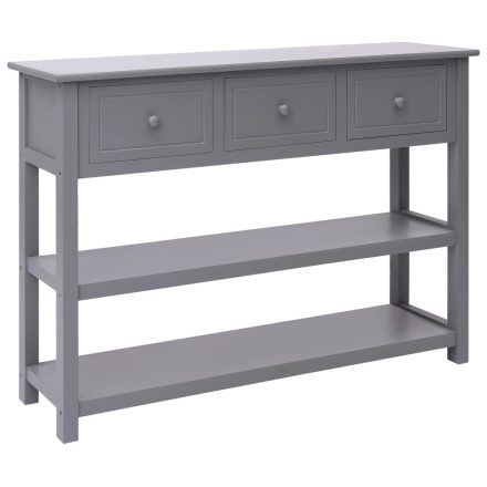 vidaXL szürke tömör császárfa tálalószekrény 108 x 30 x 76 cm 