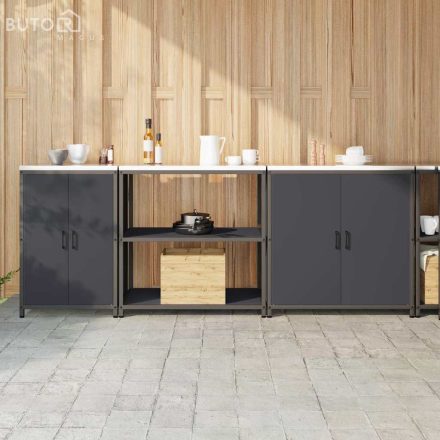 vidaXL Konyhai Tároló Készlet 3 pcs Antracit 240 x 50 x 92 cm