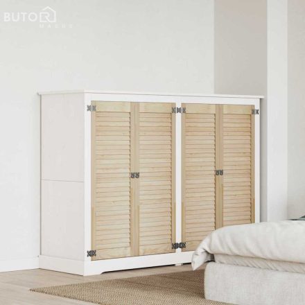 vidaXL Szekrényajtók 4 pcs Barna 110 x 39.5 x 2.1 cm Tömör fenyőfa