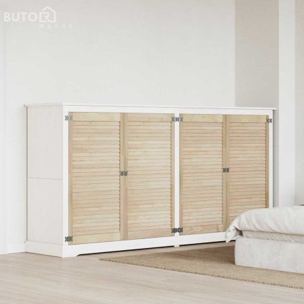 vidaXL Szekrényajtók 4 pcs Barna 110 x 59.5 x 2.1 cm Tömör fenyőfa